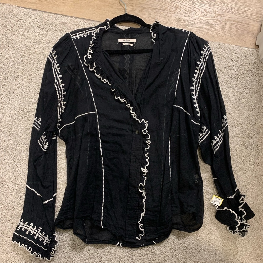 Isabel Marant broidered blouse 40/ medium